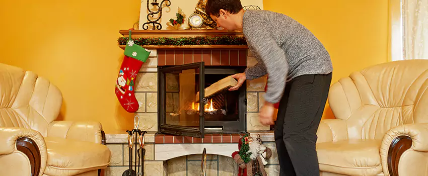 Rusted Metal Fireplace Restoration in Newark, California
