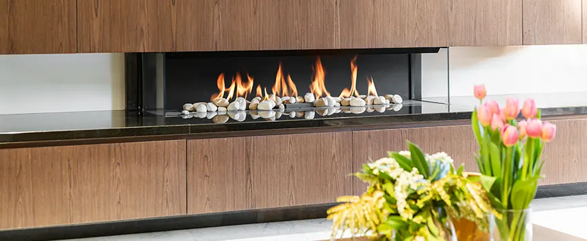 Double-height Fireplace Design Refurbishment in Newark, California